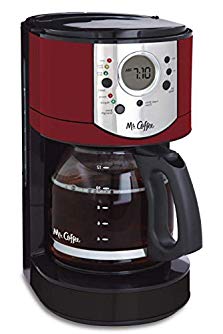 Mr. Coffee 12-Cup Programmable Coffee Maker with Brew Strength Selector, Red Review