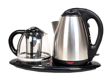 Electricl Kettle Set, 1.7L & Pot 1.2L, ( Black/ 3 PCs)