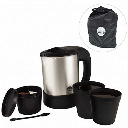 Wilfa TK-1000 Free Volt (120-240 Volt/ 50-60Hz) Electric Jug Kettle. Dual Voltage for Worldwide Travel