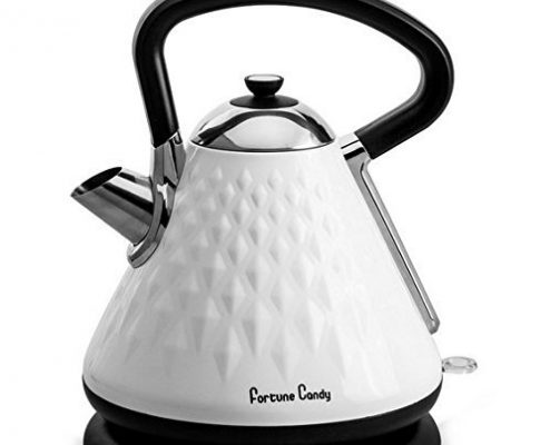 Electric Kettle, 1.7L Hot Water Pot, Stainless Steel Electric Tea Kettle with Auto Shut Off (White) Review