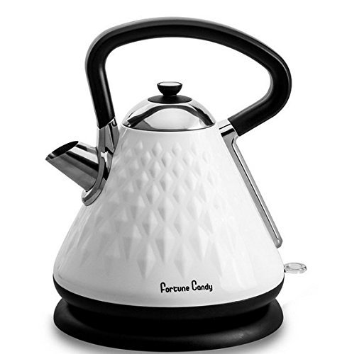 Electric Kettle, 1.7L Hot Water Pot, Stainless Steel Electric Tea Kettle with Auto Shut Off (White)