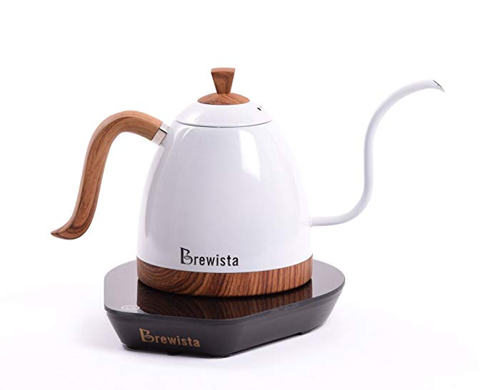 Brewista BA6VKETLPW Artisan Gooseneck Variable Kettle, 600ml, Pearl White