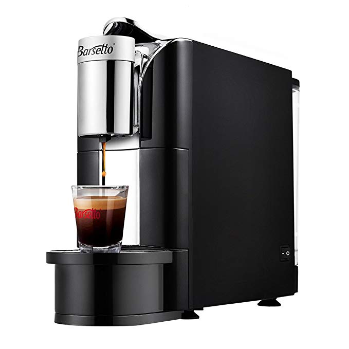 Coffee Brewer Barsetto Espresso Capsule Coffee Maker One Button Single Serve Machine for Home School Office