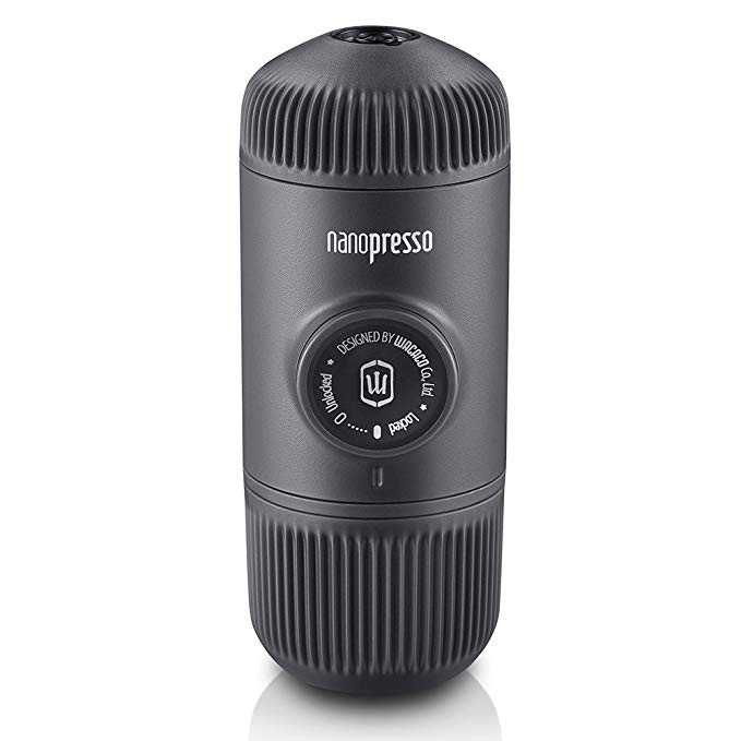 Wacaco Nanopresso Portable Espresso Maker, Upgrade Version of Minipresso, 18 Bar Pressure, Extra Small Travel Coffee Maker, Manually Operated. Perfect for Tiny Kitchen and Office use