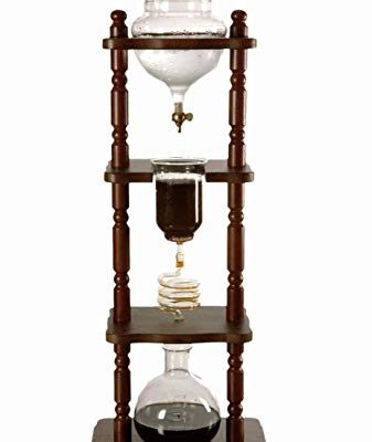 Yama Glass 6-8 Cup Cold Drip Maker Curved Brown Wood Frame Review