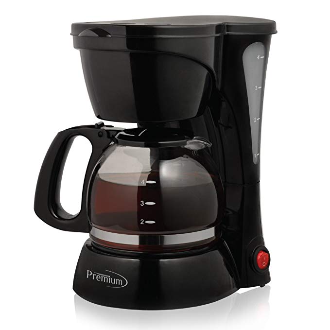 Premium PCM5419 4 Cup Coffee Maker, Black