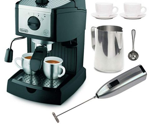 DeLonghi EC155 15 BAR Pump Espresso and Cappuccino Maker with Coffee Measure, Milk Frother, Two 3 oz Ceramic Tiara Espresso Cups and Saucers, and Frothing Pitcher Review