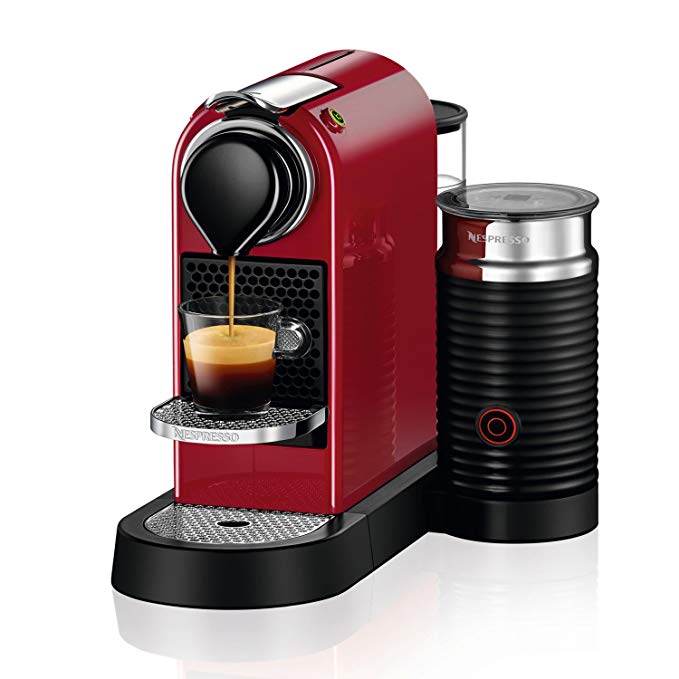 Nespresso C122-US-CR-NE Citiz & Milk Espresso Machine, Red