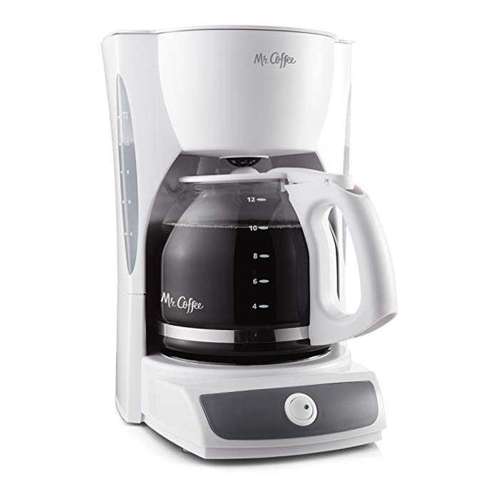 Mr. Coffee CG12-RB 12-Cup Switch Coffeemaker, White