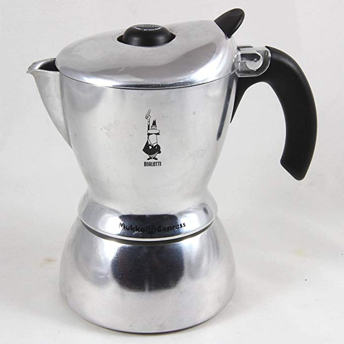 Bialetti Mukka Express Stovetop Cappuccino Maker, Polished, 2-Cup