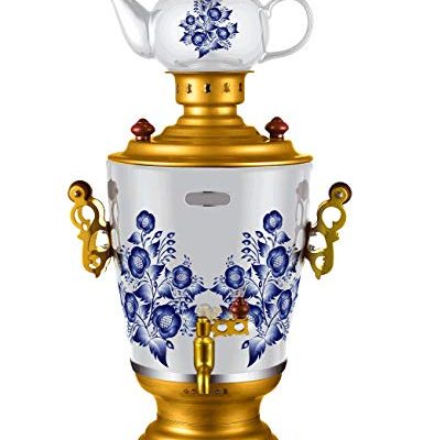 Russian Modern Electric Samovar Teapot Set Gzhel Design | Tea Kettle Teakettle Review