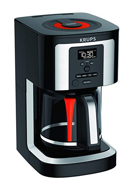 KRUPS 7211002986 Professiona Permanent Gold-Tone fi EC322 Thermobrew, 14-Cup Programme Coffee Maker M1, Black