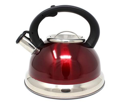 CONCORD 2.8 Quart Extra Thick Triply Bottom Tea Kettle Whistling Spout (RED) Review