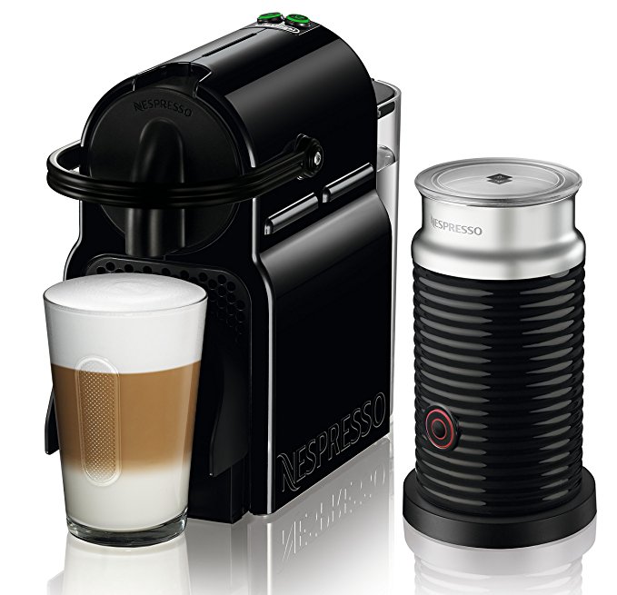 Nespresso Inissia by De’Longhi Espresso Machine with Aeroccino3 Frother EN80BAE, Black