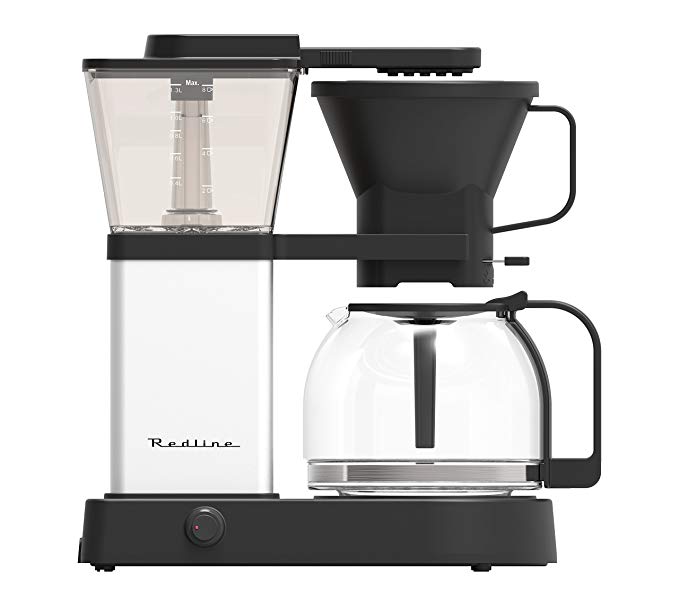 Redline MK1 8 Cup Coffee Brewer with Glass Carafe, Hot Plate and Pre-Infusion Mode