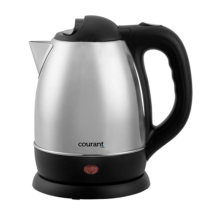 Courant 1.5 liter Cordless Stainless Steel Electric Kettle – 120V electric kettle with 360 Degree Rotational Body