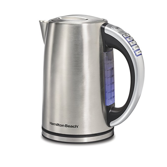 Hamilton Beach 41020 Electric Kettle, 1.7 L, Stainless Steel