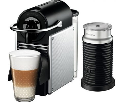 Nespresso Pixie Original Espresso Machine with Aeroccino Milk Frother Bundle by De’Longhi, Aluminum Review