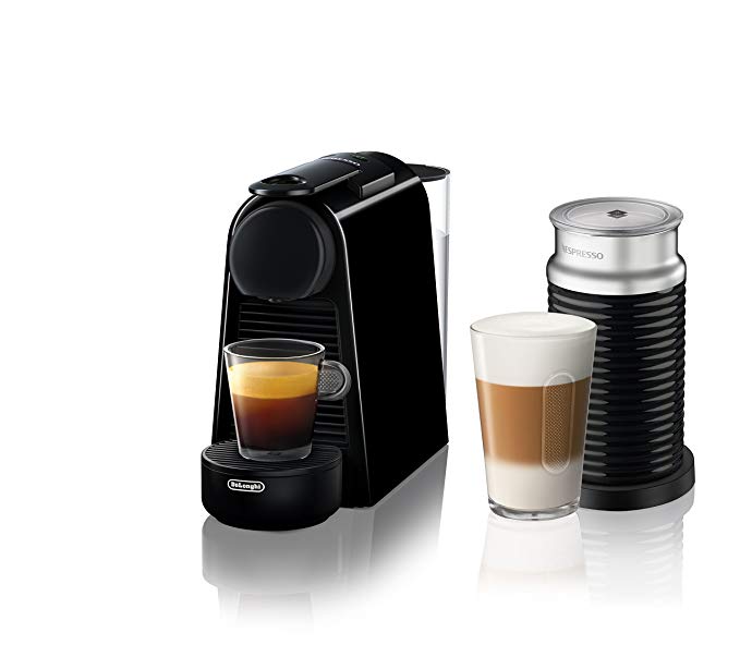 Nespresso Essenza Mini Original Espresso Machine with Aeroccino Milk Frother Bundle by De'Longhi, Black