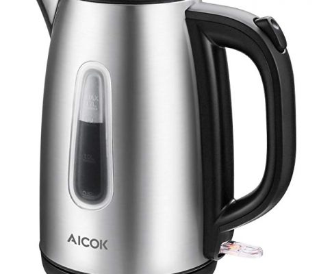 Electric Kettle 1.7L Stainless Steel Tea Kettle with British Strix Control, 1500W Fast Boiling Water Kettle, Hot Water Kettle Electric with Auto Shut-Off, BPA-Free By Aicok Review