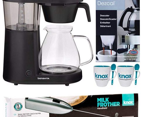 Bonavita BV1901PW Coffee Brewer, Black Includes Handheld Milk Frother, Descaling Powder and Two Mugs with Spoons Review