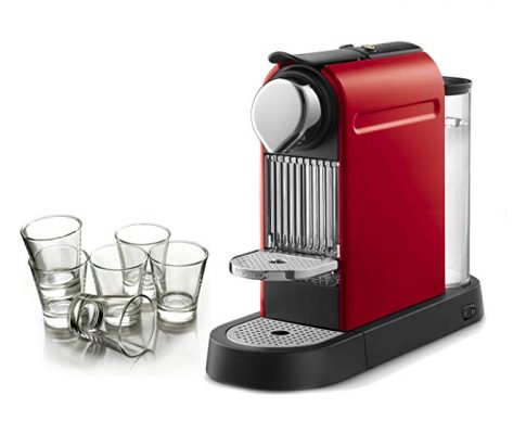 Nespresso Citiz Fire Engine Red Automatic Single Serve Espresso Maker with Free Set of 6 Espresso Glasses Review